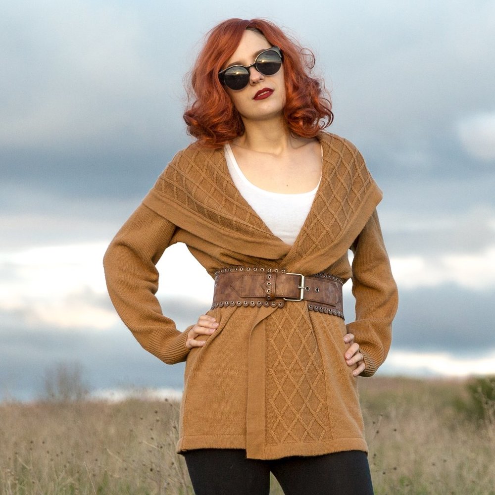 VENUS | Camel Colored Wrap Cardigan